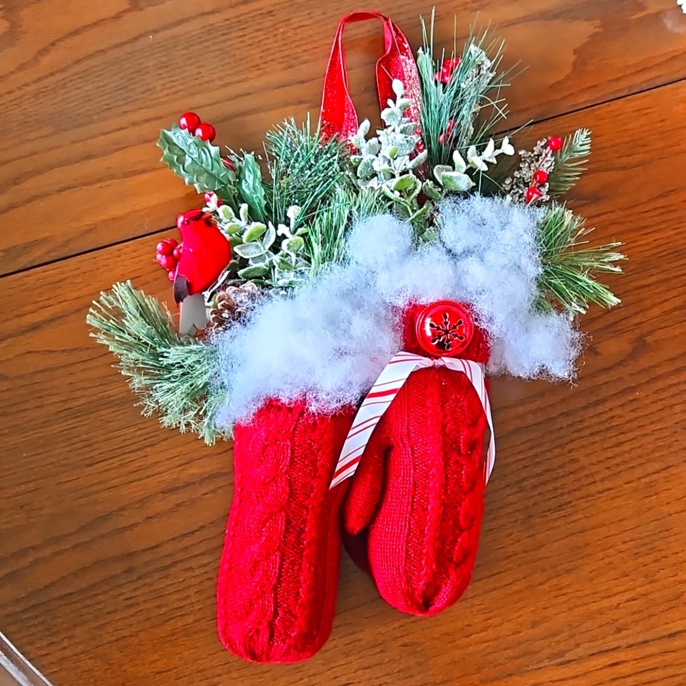Mitten Xmas door hanger